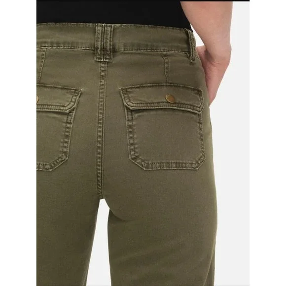 FRAME UTILITY POCKET PANTS GREEN WASHED WINTER MOSS Women's Size 33 NWT - Picture 2 of 14